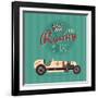 Vintage Sport Racing Cars-vector pro-Framed Art Print