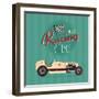 Vintage Sport Racing Cars-vector pro-Framed Art Print