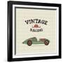 Vintage Sport Racing Cars-vector pro-Framed Art Print