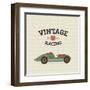 Vintage Sport Racing Cars-vector pro-Framed Art Print