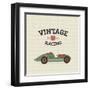 Vintage Sport Racing Cars-vector pro-Framed Art Print