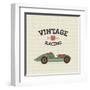 Vintage Sport Racing Cars-vector pro-Framed Art Print