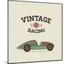Vintage Sport Racing Cars-vector pro-Mounted Art Print