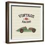 Vintage Sport Racing Cars-vector pro-Framed Art Print