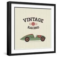 Vintage Sport Racing Cars-vector pro-Framed Art Print