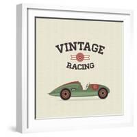 Vintage Sport Racing Cars-vector pro-Framed Art Print