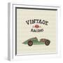 Vintage Sport Racing Cars-vector pro-Framed Art Print