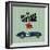Vintage Sport Racing Cars-vector pro-Framed Art Print