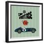 Vintage Sport Racing Cars-vector pro-Framed Art Print