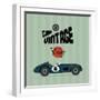 Vintage Sport Racing Cars-vector pro-Framed Art Print