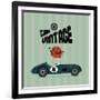 Vintage Sport Racing Cars-vector pro-Framed Art Print