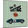 Vintage Sport Racing Cars-vector pro-Mounted Art Print