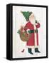 Vintage St Nick III no Words on White Wood-Anne Tavoletti-Framed Stretched Canvas