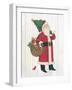 Vintage St Nick III no Words on White Wood-Anne Tavoletti-Framed Art Print