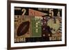 Vintage Stadium-Eric Yang-Framed Art Print