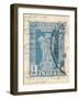 Vintage Stamp I-null-Framed Art Print