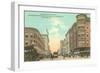 Vintage Street Scene, San Diego, California-null-Framed Art Print