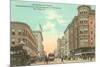 Vintage Street Scene, San Diego, California-null-Mounted Premium Giclee Print