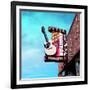 Vintage Street Sign in America with Guitar-Salvatore Elia-Framed Photographic Print