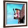 Vintage Street Sign in America with Guitar-Salvatore Elia-Framed Photographic Print