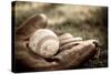 Vintage Style Baseball Glove and Ball-soupstock-Stretched Canvas