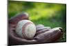 Vintage Style Baseball Glove and Ball-soupstock-Mounted Photographic Print