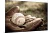 Vintage Style Baseball Glove and Ball-soupstock-Mounted Photographic Print