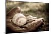 Vintage Style Baseball Glove and Ball-soupstock-Mounted Photographic Print