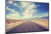 Vintage Style Country Highway in Usa, Travel Adventure Concept.-MBPROJEKT_Maciej_Bledowski-Mounted Photographic Print