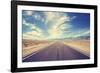 Vintage Style Country Highway in Usa, Travel Adventure Concept.-MBPROJEKT_Maciej_Bledowski-Framed Photographic Print