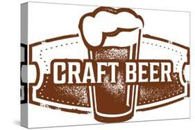Vintage Style Craft Beer Sign-daveh900-Stretched Canvas