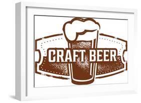 Vintage Style Craft Beer Sign-daveh900-Framed Art Print