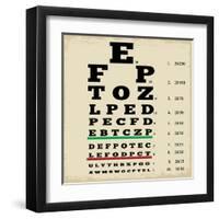 Vintage Style Eye Chart-radubalint-Framed Art Print