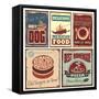 Vintage Style Tin Signs And Retro Posters-Lukeruk-Framed Stretched Canvas