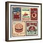 Vintage Style Tin Signs And Retro Posters-Lukeruk-Framed Premium Giclee Print