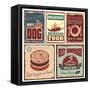 Vintage Style Tin Signs And Retro Posters-Lukeruk-Framed Stretched Canvas