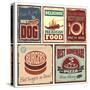 Vintage Style Tin Signs And Retro Posters-Lukeruk-Stretched Canvas