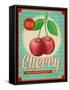 Vintage Styled Cherry-Marvid-Framed Stretched Canvas