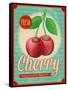 Vintage Styled Cherry-Marvid-Framed Stretched Canvas