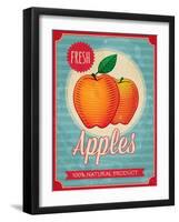 Vintage Styled Fresh Apples-Marvid-Framed Art Print