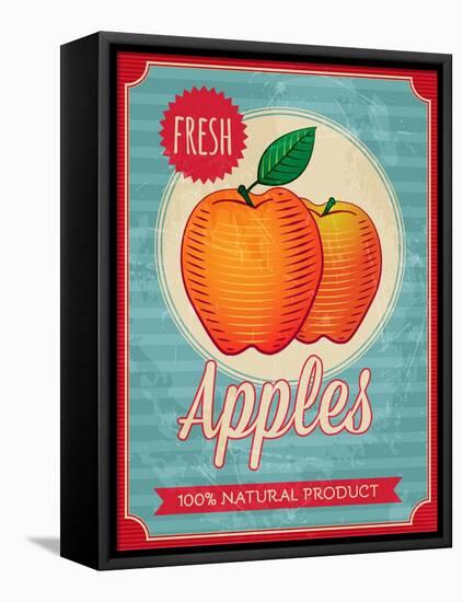 Vintage Styled Fresh Apples-Marvid-Framed Stretched Canvas