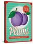 Vintage Styled Fresh Plums-Marvid-Stretched Canvas