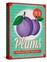 Vintage Styled Fresh Plums-Marvid-Stretched Canvas