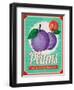 Vintage Styled Fresh Plums-Marvid-Framed Art Print