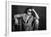 Vintage Stylized Black and White Photo of Young Male Model-matusciac-Framed Photographic Print