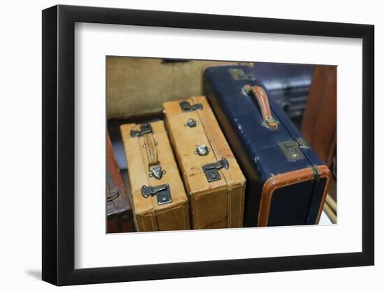 Vintage suitcases.-Julien McRoberts-Framed Photographic Print