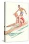 Vintage Surfing Illustration-null-Stretched Canvas