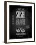 Vintage Sushi Bar Poster - Chalkboard-avean-Framed Art Print