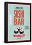 Vintage Sushi Bar Poster-null-Framed Poster