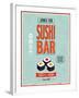 Vintage Sushi Bar Poster-avean-Framed Art Print